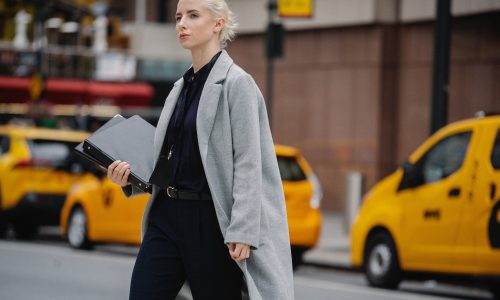 woman walking in new york